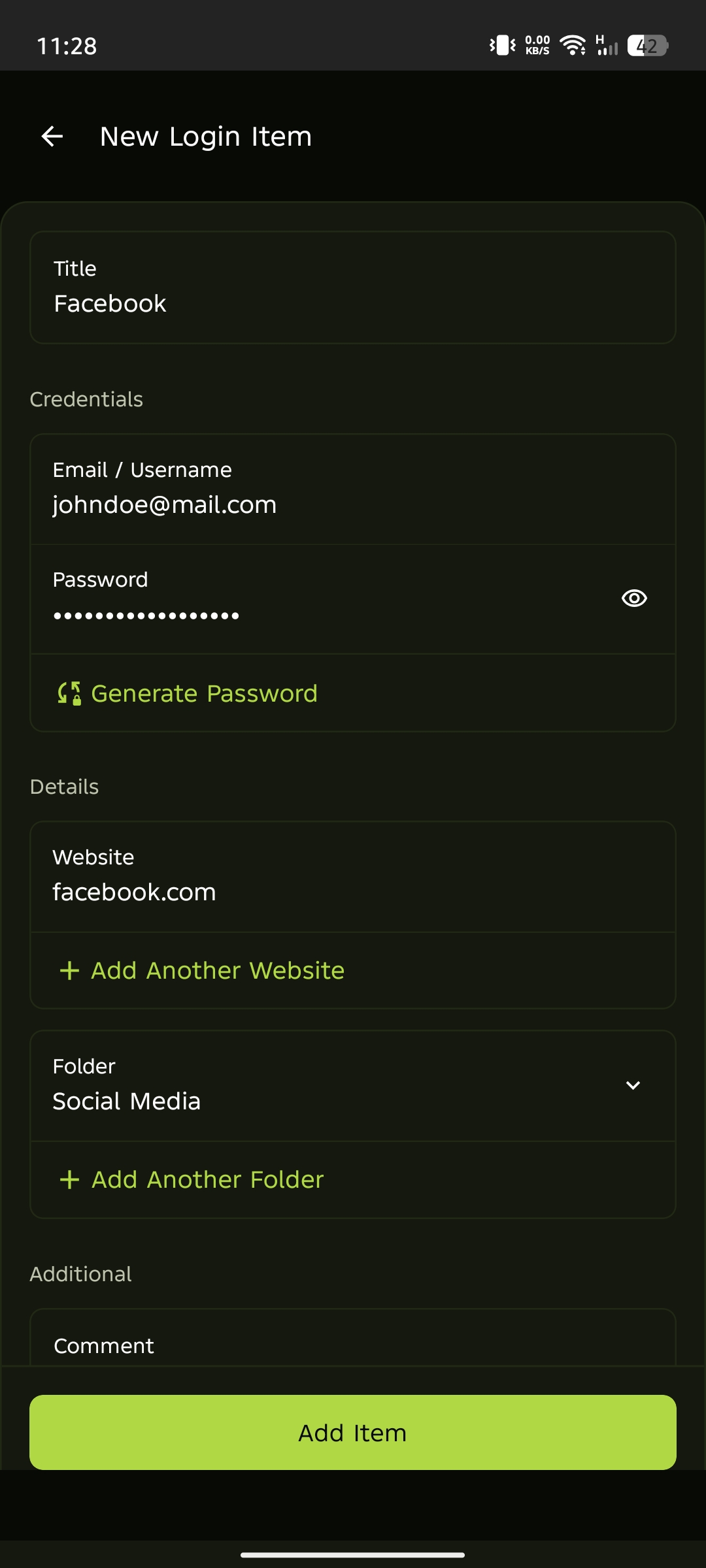Mobile review and add item
